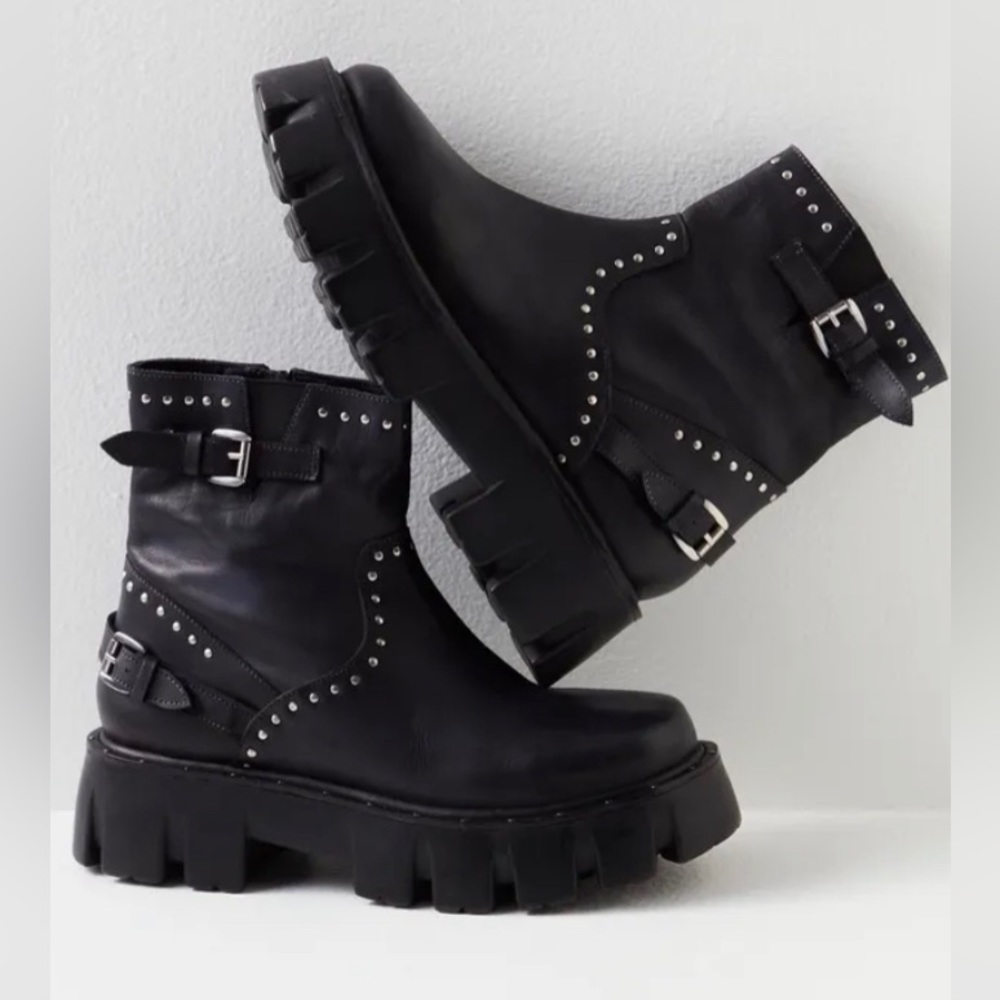 Ludlow Studded Moto Boots “NEW”